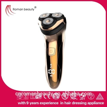 Rechargeable razor ceramic triple blades men shaver
