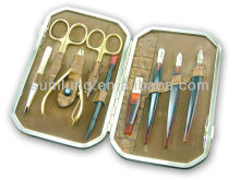 Manicure Set Golden Plated Implements