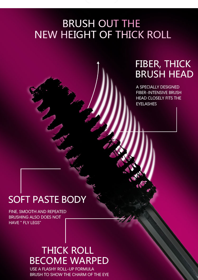 Smudge Free Warm Water Removable Gel Fiber Mascara