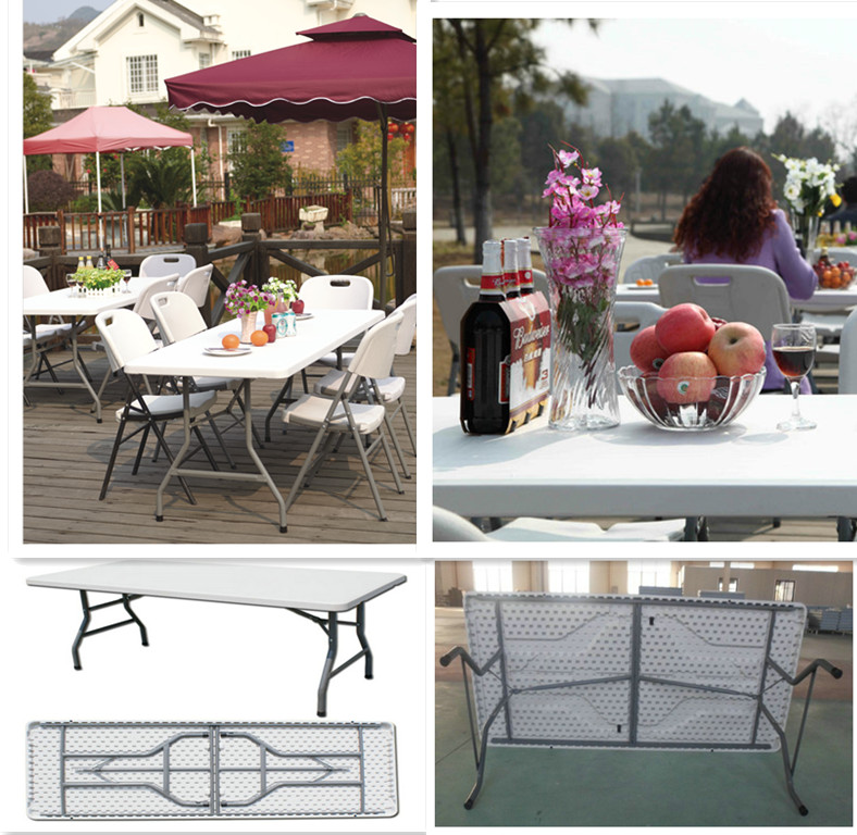 6ft plastic rectangular table/183cm lightweight PE table