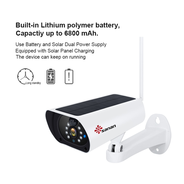 telecamera wifi mobile ad energia solare con batteria 1080P