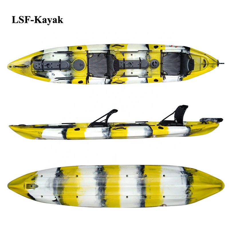 China OEM wholesale hot sale clear foot pedal double ocean fishing kayak with paddle and kayak accessories