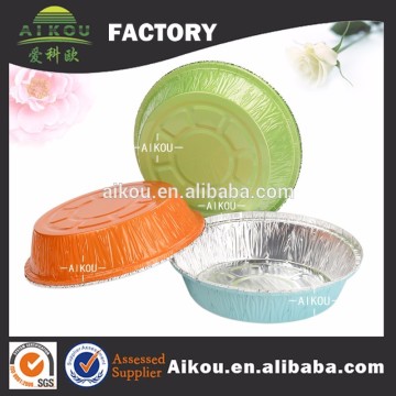 Colorful Disposable Aluminium Foil Container / Cake Pan / Flan Dishes