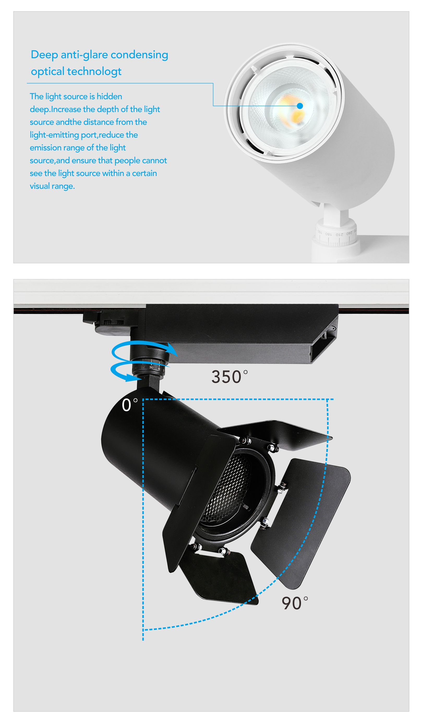 Competitive Wholesales Retail 35W COB 2 wWires 3 Wires Indoor  Non-isolated Constant Current LED Track light