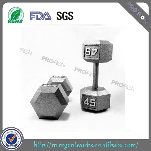 Hammer strength cast iron hexagonal dumbbell