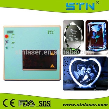 3d laser photo machine engraving inside crystal