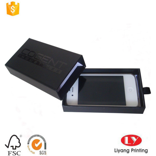 Luxury Black Cell phone Packaging Cardboard Box