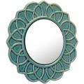 Floral Ceramic Accent Wall Mirror