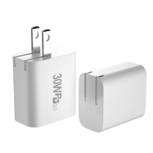 30W weißes USB-Schnellladegerät PD-Telefon-Ladegerät