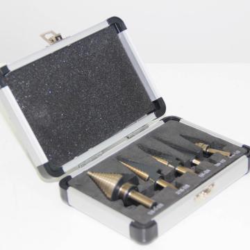 5pcs Aluminium Box Step Drill Bits Set