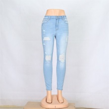 Jeans strappato alla moda femminile all&#39;ingrosso