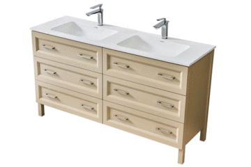 pure acrylic solid surface cabinet double washbasin