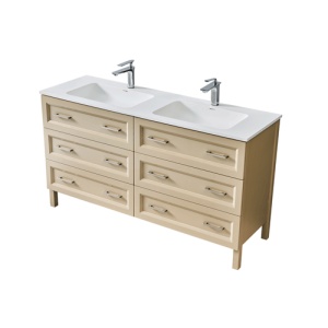 pure acrylic solid surface cabinet double washbasin