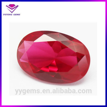 Created Silver Jewelry Set Ruby Oval Corundum 5# Stone