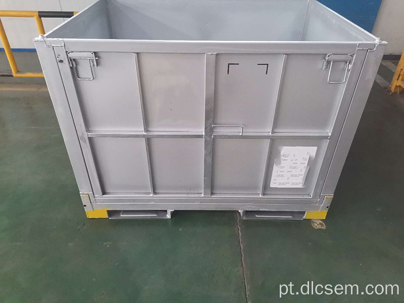 Caixa de rotatividade de metal de manuseio de material para serviço pesado