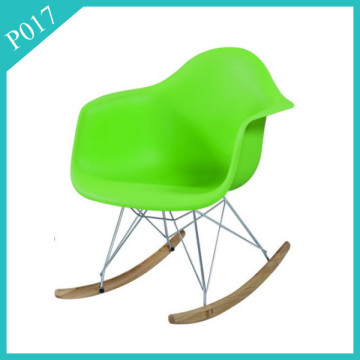 Fashion leisure rocking plastic chair metal chair pp chair