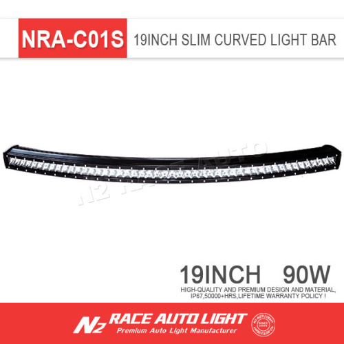 19inch 90w Curved Slim Led Light Bar Off Road Light Bar 4D Led Light Bar