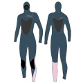 Seaskin kadınlar 3mm kapüşonlu göğüs fermuarlı fullsuit wetsuit