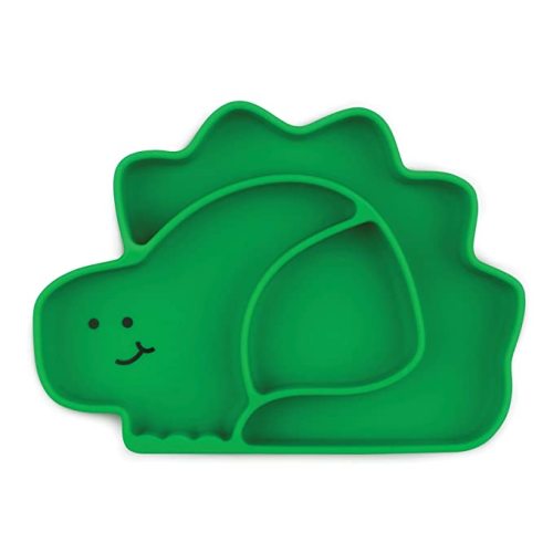 Plato de agarre de silicona de forma de dinosaurio personalizado