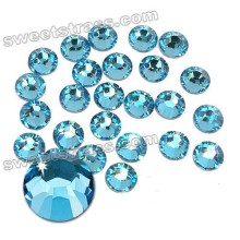 2015 high quality crystal wholesale flatback Austria Rhinestones Hotfix Aqua Rhinestone