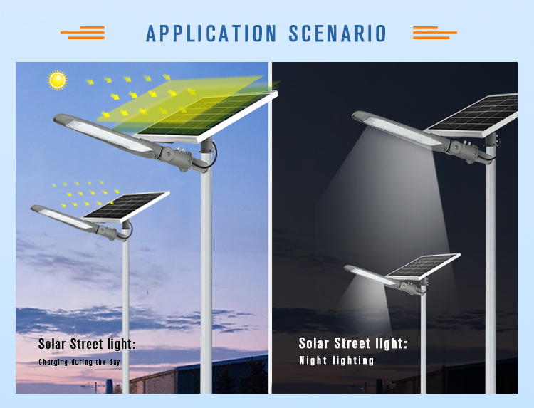 KCD high quality high lumen waterproof ip66 outdoor solar lights led solar street light 100w