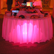 Wedding table decorations in gold