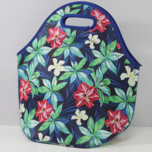 Sublimation printing flower neoprene lunch bag