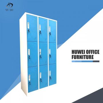 Sports Gym 9 Door Metal Cabinet Locker