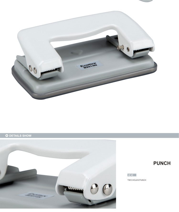 comix competitive price Heavy Duty Type stainless steel 2 hole paper punch