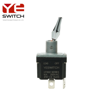 High Current IP68 Flat Metal Lever Toggle Switch