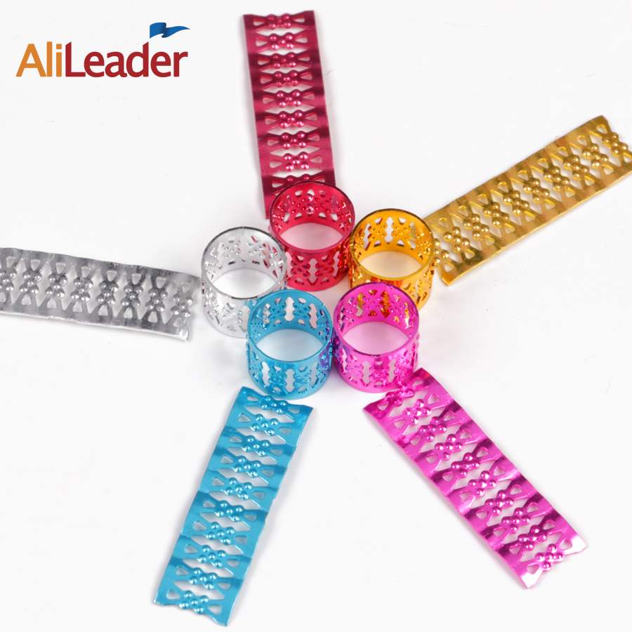 AliLeader Colorful Dreadlock Beads Wholesale Hair Rings For Crochet Braiding Hair Extensions