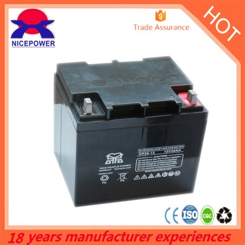 solar power 12V38Ah maintenance free lead acid solar Battery