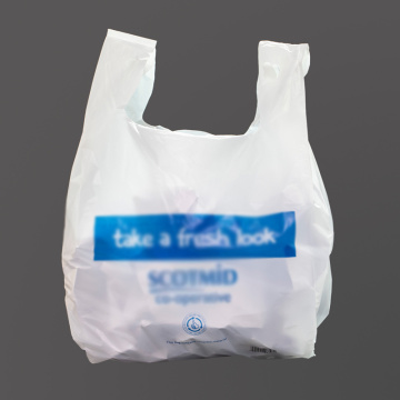 Bolsas de plastico impresas para la compra personalizadas baratas para camisetas