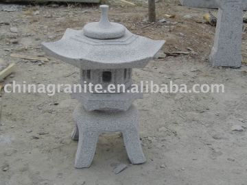 granite stone garden lantern