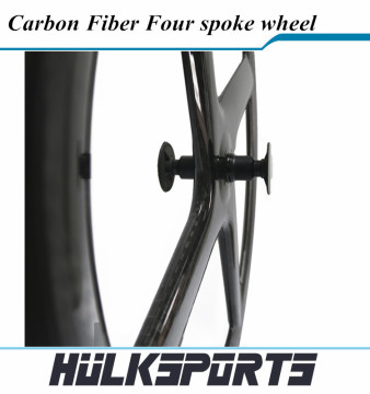 700c Wheels Aero Carbon 4 Spoke Wheel REAR 3k/12K/UD Matte/GlossyClincher for FIX Bike High-performance Bicycle Four Spoke Wheel