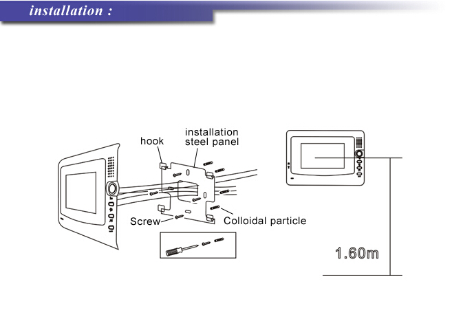 Color Video Doorbell Intercom System (DF-926E3B-2W+OUT9)