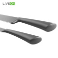 Set di coltelli da cucina con rivestimento nero e porta coltello