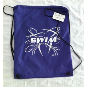 Nylon drawstring swim backpack bag