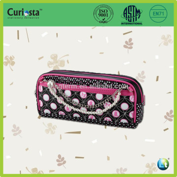 Pencil bag with pearl chain