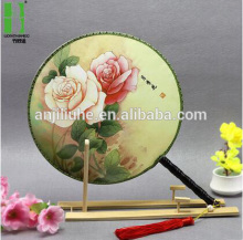 Cheap hand fans, bamboo hand fans, round hand fan