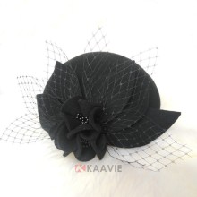 ladies grenadine wool elegant party pillbox hat
