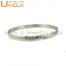 316L stainless steel material made custom design silver bracelet