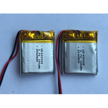 Batería del polímero de litio 140mAh para el reproductor multimedia (LP2X2T4)