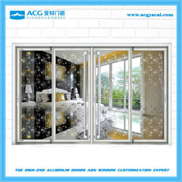 Elegant soundproof aluminum glass sliding door room divider