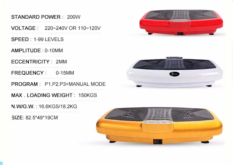 2021 Newest VibrationPlateGym Equipment Fit Massage Machine With Whole Body Vibration Plate 3D