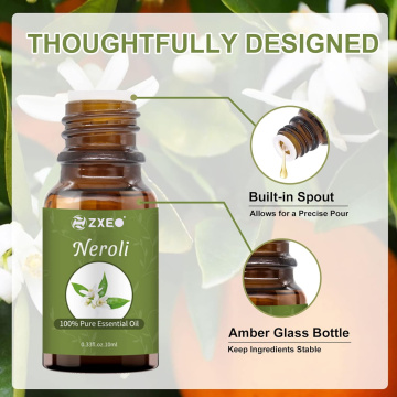 100% Pure Organic neroli Essential Oil Plant Natural orange blossom oil for improve sleep and Massage Hair Skin Care