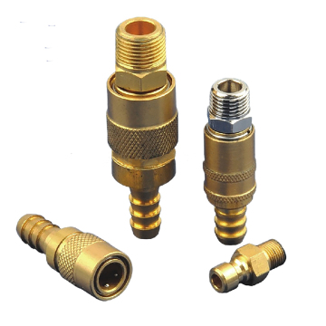 Brass Mold Coolant Line Pneumatic Coupler - Moldmate Quick Connect