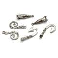 Good Quality 25MM 26MM 31MM Large Fish Hook Pendants Antique Silver Color Fish Hook Charms Jewelry Making Supplier