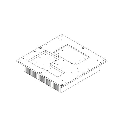 Högeffektiv kylfläns i aluminium