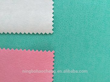 Pig skin leather pu synthetic leather fabric for shoes lining